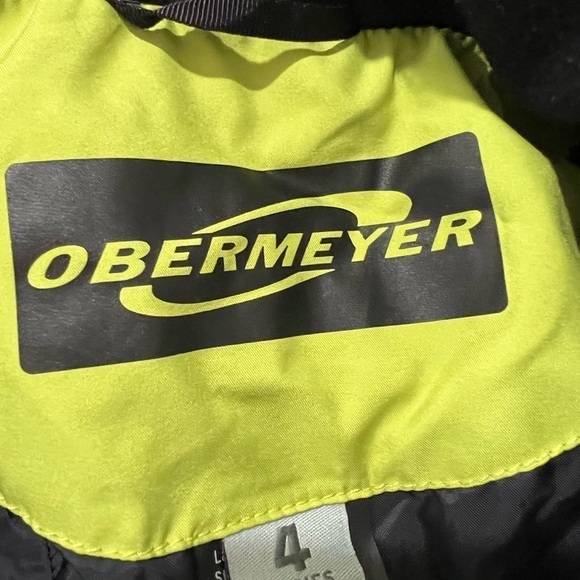 Obermeyer lime green white and black lightweight short insulated jacket size 4 - Picture 6 of 10